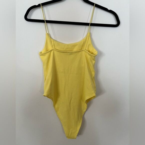 Zara yellow thin stripes bodysuit, great condition, square back size Small - Picture 3 of 7